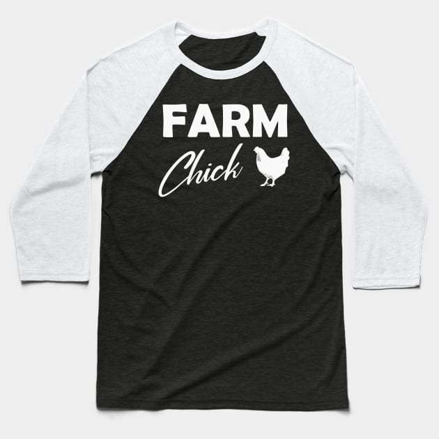 Farm Chick Farmer Woman Baseball T-Shirt by Foxxy Merch